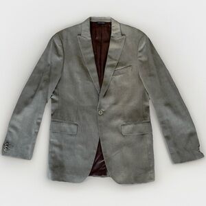 Banana Republic Mens Gray Blazer 40R Tailored Fit Tessuti Sondrio Sport Coat